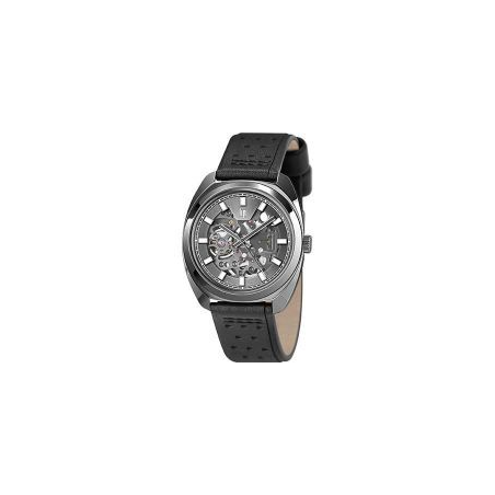 Montre Automatique LIP Général de Gaulle acier et bracelet cuir noir