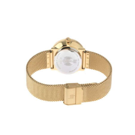 Montre LIP Dauphine 34 dame acier doré bracelet milanais