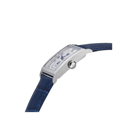 Montre LIP Churchill cadran rectangulaire acier bracelet cuir bleu