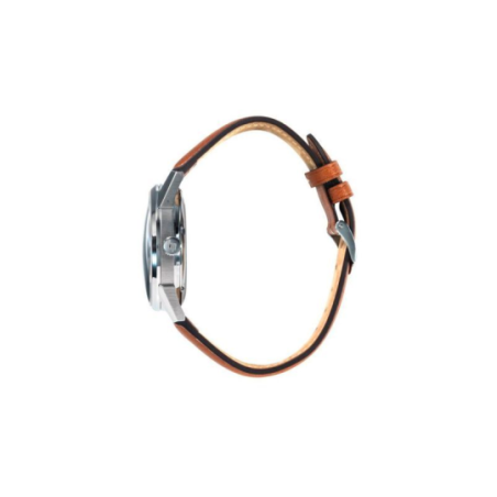 Montre LIP Himalaya automatique MARCEL LIVET cadran blanc bracelet cuir marron