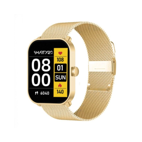 Montre connectée SMARTY 2.0 bracelet milanais doré