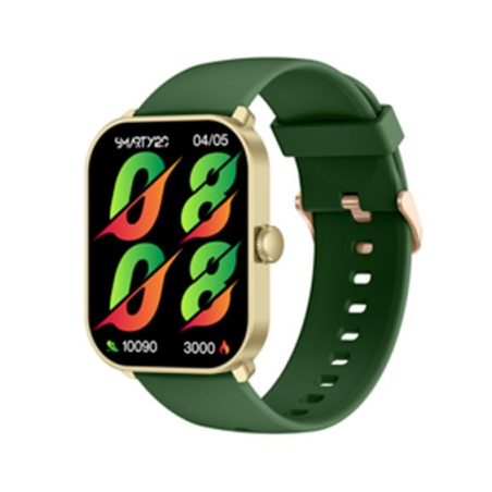 Montre connectée SMARTY 2.0 doré silicone vert