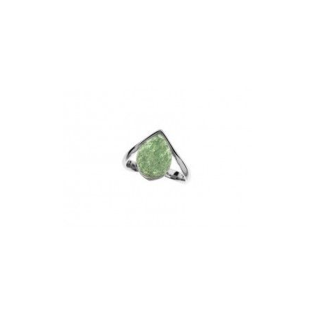 Bague argent aventurine verte