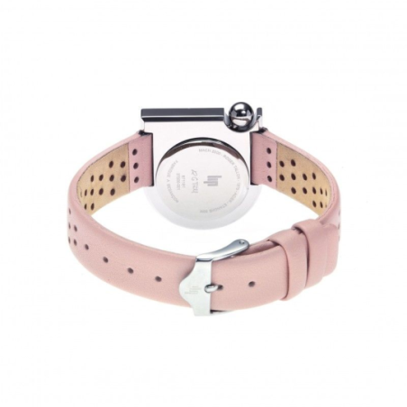 Montre LIP Mach 2000 Mini cadran acier bracelet cuir rose