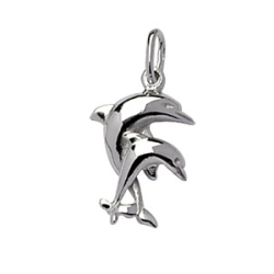 Pendentif argent dauphins