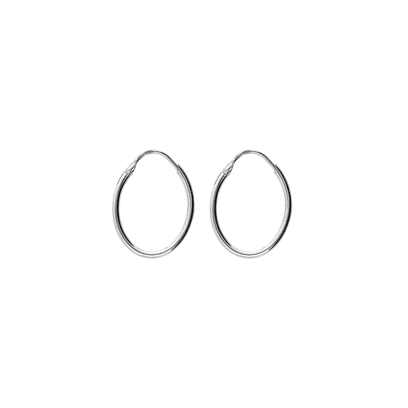 Créoles ovales argent