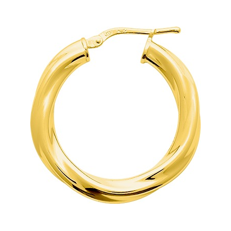 Créoles plaqué or torsadées diamètre 20 mm Créoles plaqué or torsadées diamètre 20 mm
