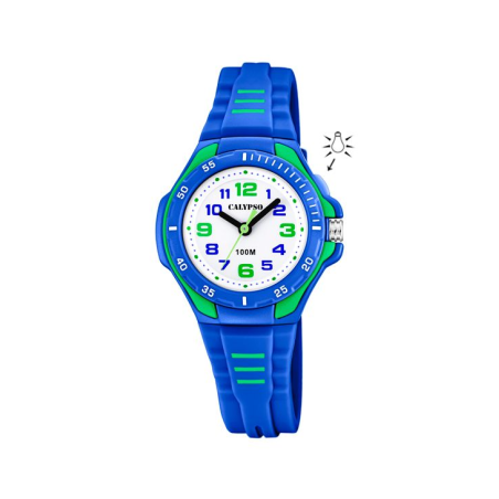 Montre enfant CALYPSO bracelet silicone bleu Montre enfant CALYPSO bracelet silicone bleu
