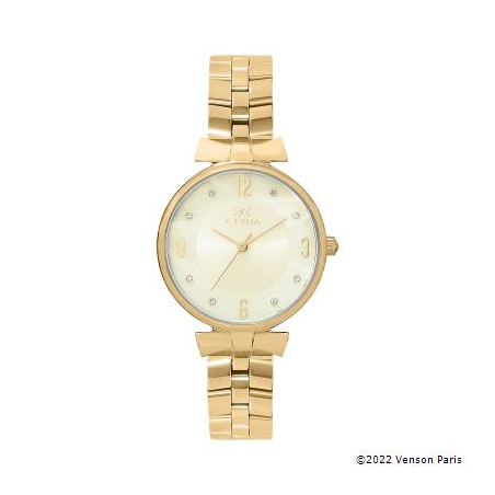 Montre CLYDA tout acier doré