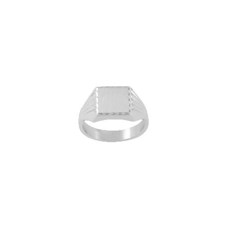 Chevalière argent tête carrée Chevalière argent tête carrée