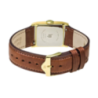 Montre LIP Churchill C18 boite carré acier doré bracelet cuir marron Montre LIP Churchill C18 boite carré acier doré bracelet cuir marron