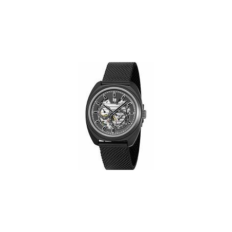 Montre Automatique LIP Général de Gaulle acier et bracelet milanais noir