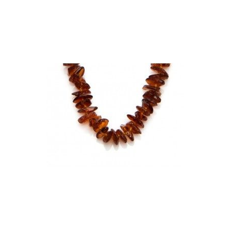 Collier ambre forme chips fermoir vis Collier ambre forme chips fermoir vis