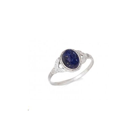 Bague en argent lapis lazuli serti Bague en argent lapis lazuli serti