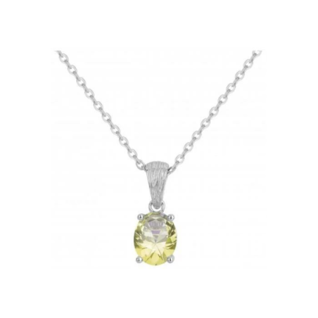 Collier argent GRIFFE ROUGE pierre jaune Collier argent GRIFFE ROUGE pierre jaune