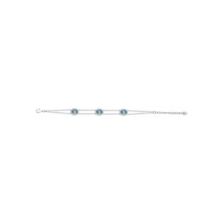 Bracelet argent GRIFFE ROUGE pierres bleues Bracelet argent GRIFFE ROUGE pierres bleues