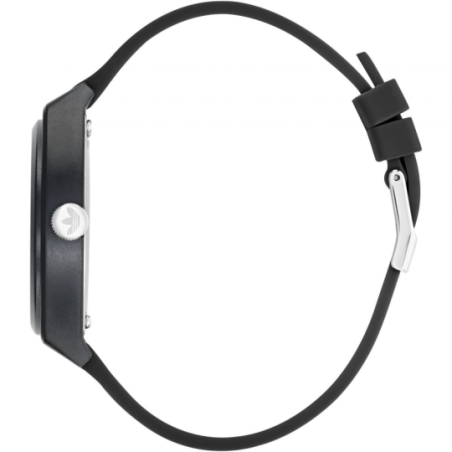 Montre ADIDAS acier noir bracelet silicone Montre ADIDAS acier noir bracelet silicone