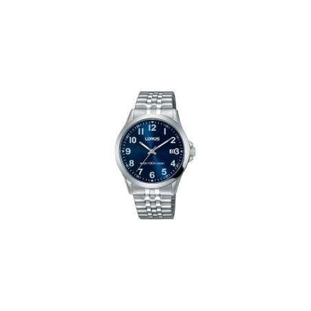 Montre homme LORUS tout acier bracelet extensible fond bleu Montre homme LORUS tout acier bracelet extensible fond bleu