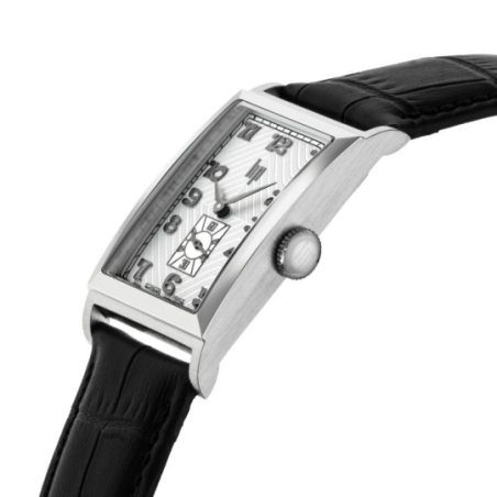 Montre LIP Churchill T24 acier bracelet cuir noir Montre LIP Churchill T24 acier bracelet cuir noir
