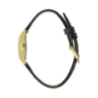 Montre LIP Churchill C18 boite carré acier doré bracelet cuir noir Montre LIP Churchill C18 boite carré acier doré bracelet cuir noir
