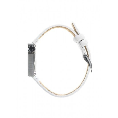 Montre LIP Mach 2000 Mini cadran acier bracelet cuir blanc Montre LIP Mach 2000 Mini cadran acier bracelet cuir blanc