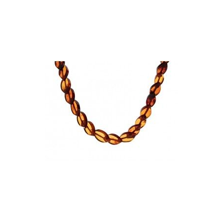 Collier ambre cognac