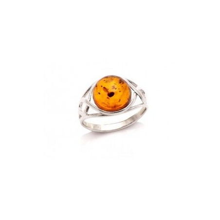 Bague argent ambre
