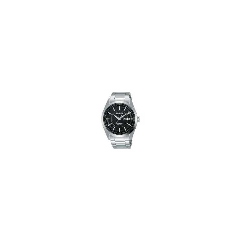 Montre homme LORUS automatique tout acier fond noir