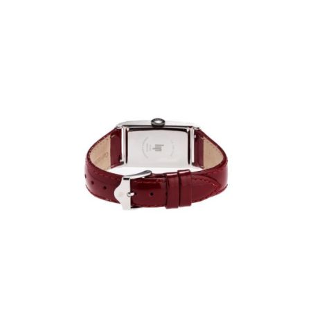 Montre dame LIP Churchill T18 acier bracelet cuir rouge