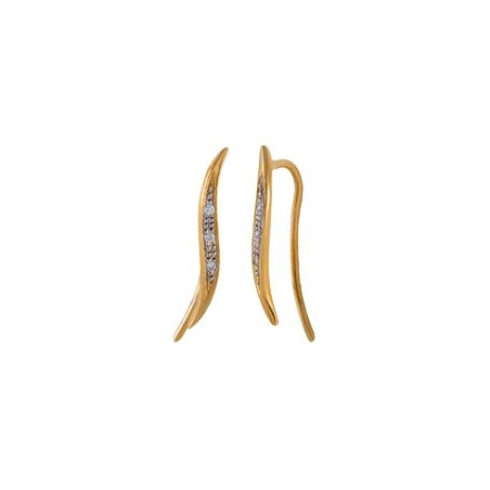 Boucles d'oreilles or jaune 18 carats diamants