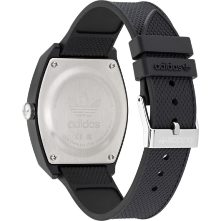 Montre ADIDAS acier noir bracelet silicone Montre ADIDAS acier noir bracelet silicone