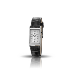 Montre LIP Churchill cadran rectangulaire acier bracelet cuir marron