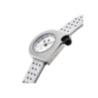 Montre LIP Mach 2000 Mini cadran acier bracelet cuir blanc