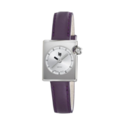 LIP MACH 2000 MINI SQUARE acier bracelet cuir violet