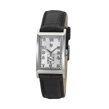 Montre LIP Churchill T24 acier bracelet cuir noir