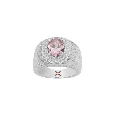 Bague argent GRIFFE ROUGE pierre rose Bague argent GRIFFE ROUGE pierre rose