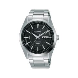 Montre homme LORUS automatique tout acier fond noir