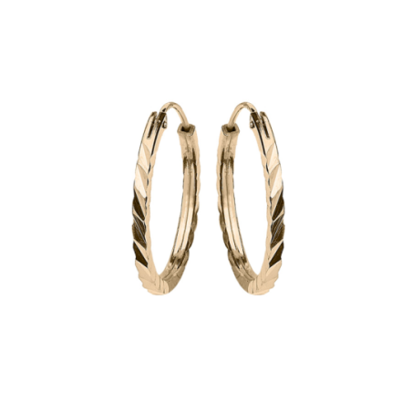 Créoles vermeil ciselées diamètre 15 mm