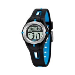 Montre enfant CALYPSO digitale bracelet silicone bleu turquoise et noir