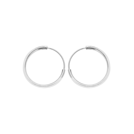 Créoles lisses argent diamètre 16 mm