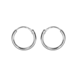 Créoles lisses argent diamètre 10 mm