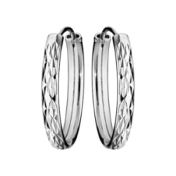 Créoles diamantées argent diamètre 20 mm