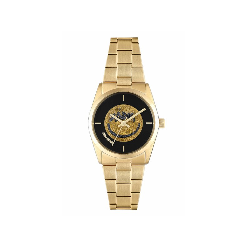 Montre ZADIG ET VOLTAIRE tout acier doré fond noir