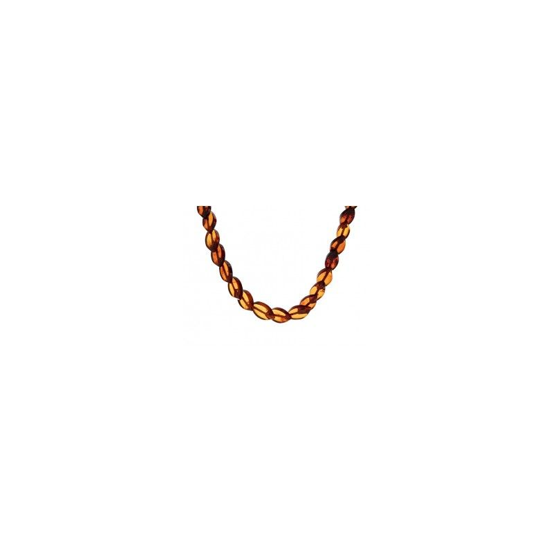 Collier ambre cognac