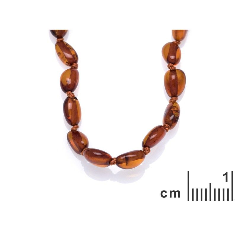 Collier bébé ambre miel cognac