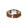 Montre LIP Churchill C18 boite carré acier bracelet cuir marron