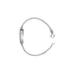 Bracelet identité bébé argent étoile