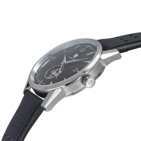 Montre LIP Himalaya automatique coeur battant fond et bracelet cuir noir