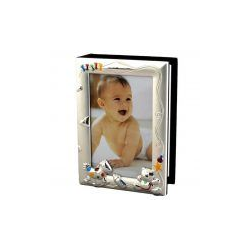 Cadre album photo argenté jouets colorés