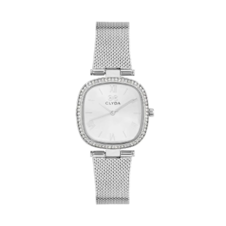 Montre CLYDA tout acier bracelet milanais